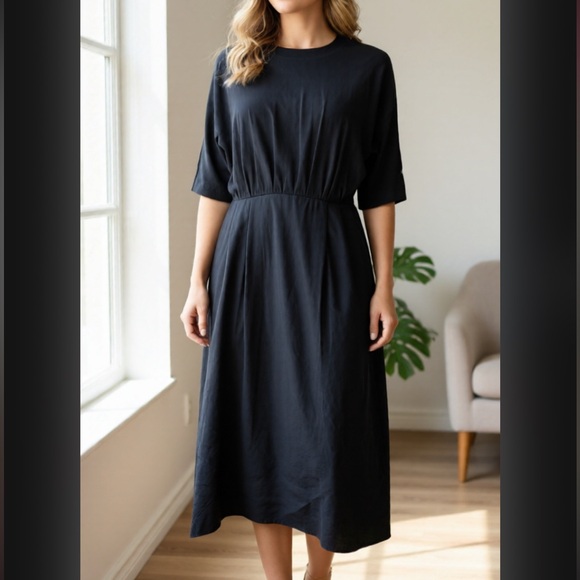 Nordstrom Elegant Black Midi Dress